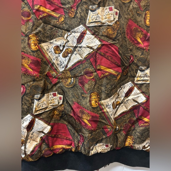 Vintage Silk Bomber Jacket Removable Shoulder Pads Women's Size Medium - Picture 7 of 15